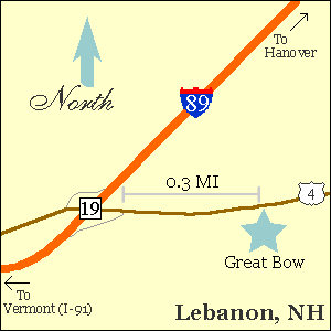 Map of Lebanon, NH